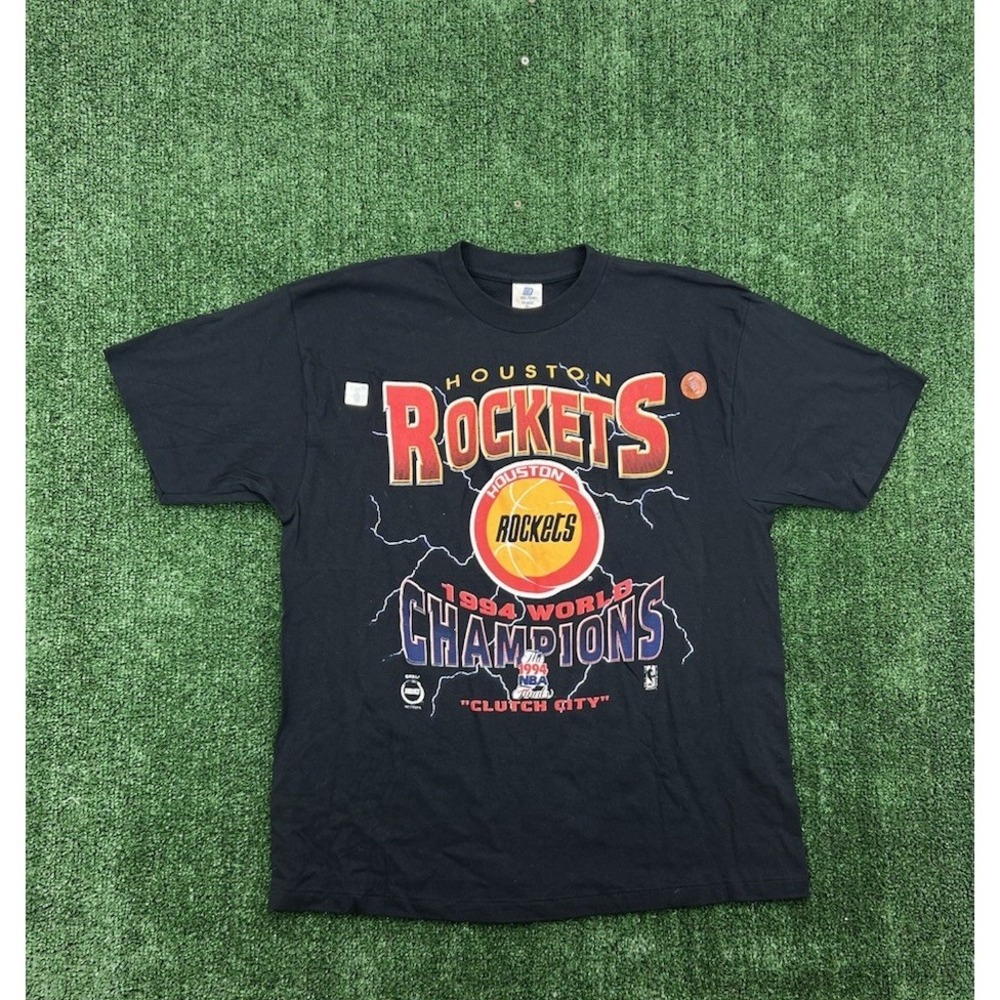 NWT Vtg Houston Rockets 1994 World Champs T Shirt Mens XL Belton NBA